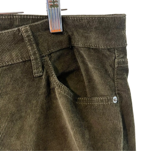 Old Navy Corduroy Pant Plus 18 Extra High-Rise Kicker Boot Cut Olive Green - Picture 6 of 7